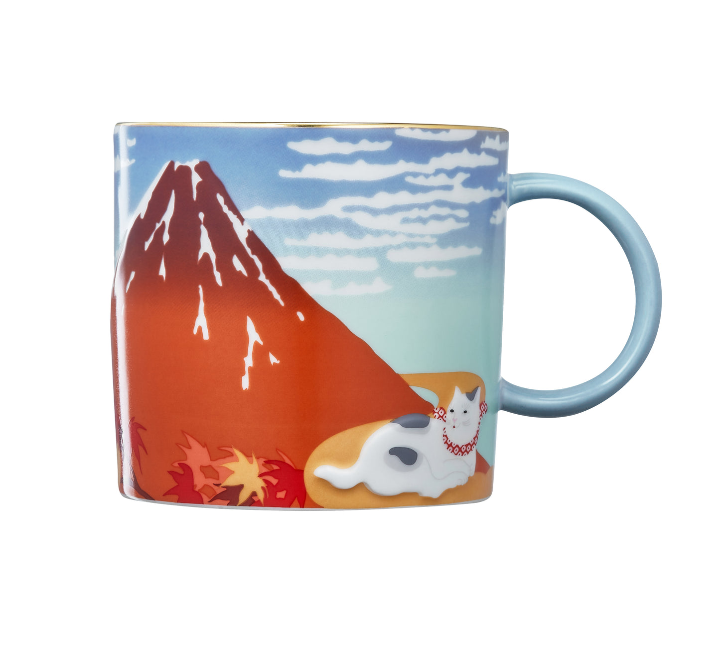 Fine Wind, Quiet Clouds Mug/Plate - Ukiyo-e Inspired Art | Ceramicraze