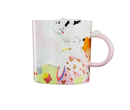 Felines and Females Forever | Ukiyo-e Inspired Art | Vibrant Ceramic Design