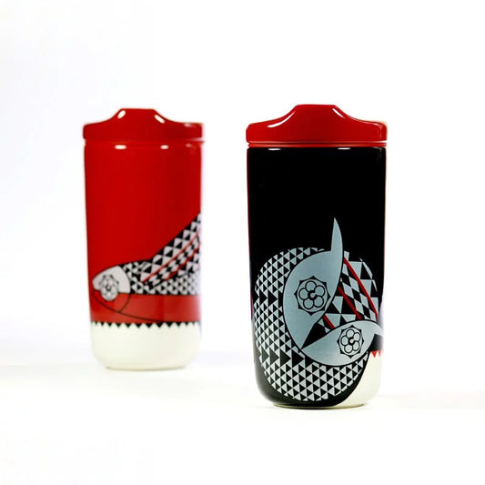 Getaway Tumbler | Scops Owl & Skipjack, Double-Walled, Tao(Yami Tribe) Art
