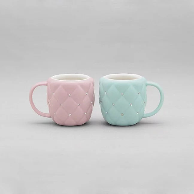 Finding Happiness Mug Pair | Rococo-Inspired Design | Elegant Ceramics