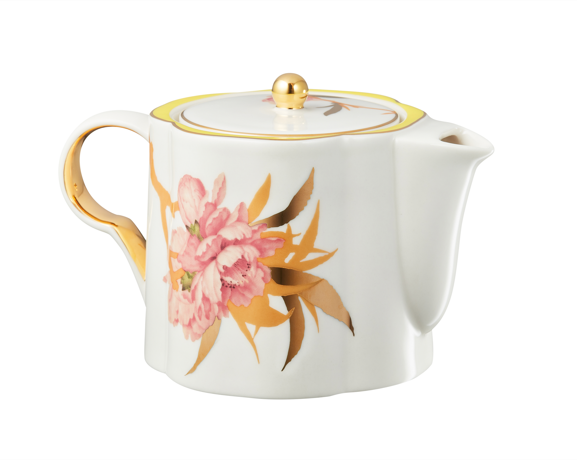 Peach Blossom Enchantment Teapot, Sugar Bowl, and Creamer Jar | Ceramicraze