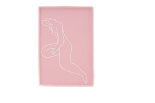 Feminine Essence Plate | Sanyu-Inspired Art | Elegant Ceramic Design