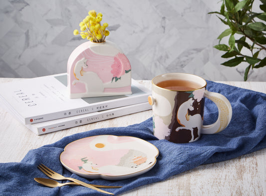 Fox of Nine Tails - Ukiyo-e Inspired Ceramic Vase, Mug, Plate | Ceramicraze