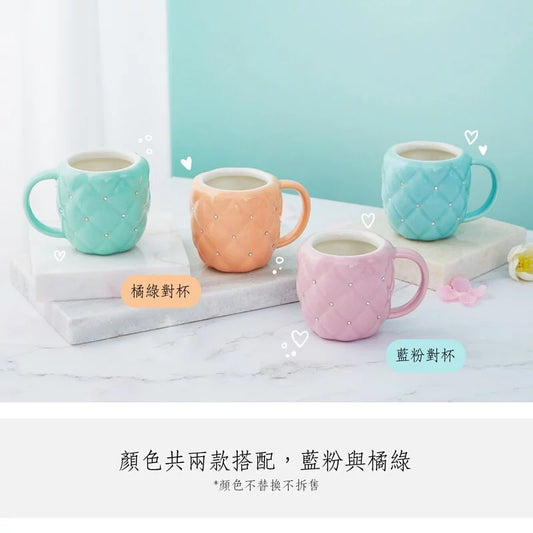 Finding Happiness Mug Pair | Rococo-Inspired Design | Elegant Ceramics