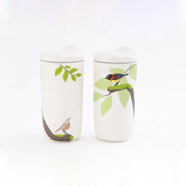 A Happy Couple - Formosa Collared Bush Robins Double-Walled Tumbler