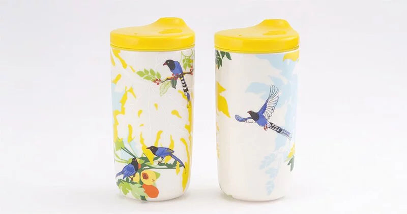 Magpie On the Rise - Formosa Blue Magpie Double-Walled Tumbler 